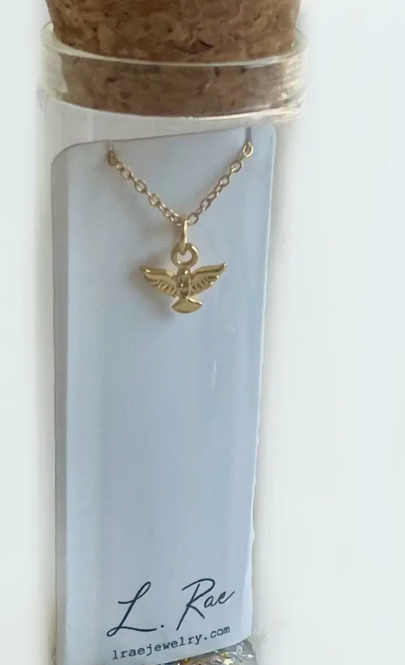 Tiny Bird Dainty Layering Charm Necklace