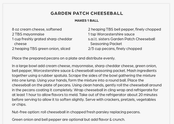 Garden Patch Cheeseball