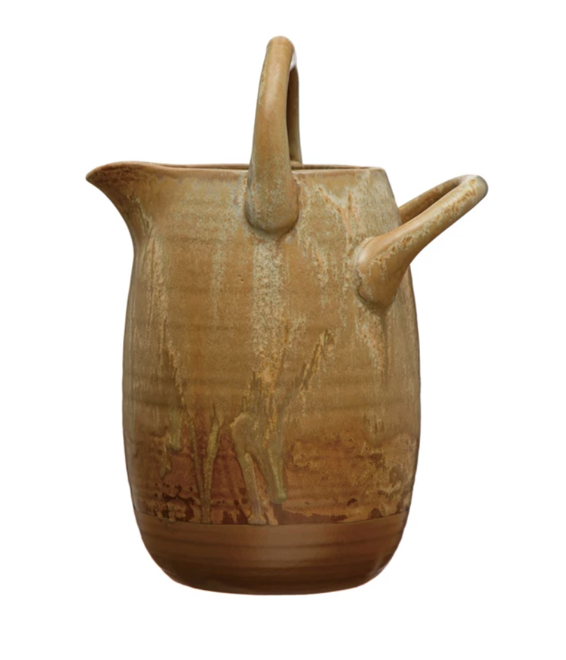 Stoneware Watering Pitcher w/ Handles