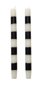 Unscented Taper Candles w/ Stripes in Box
