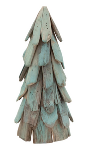 Aqua Driftwood Tree, Handmade