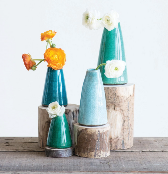 Urban Crackle Glazed Vases