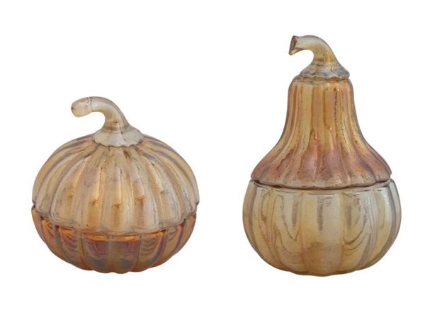 Iridescent Glass Pumpkin/Squash Jar