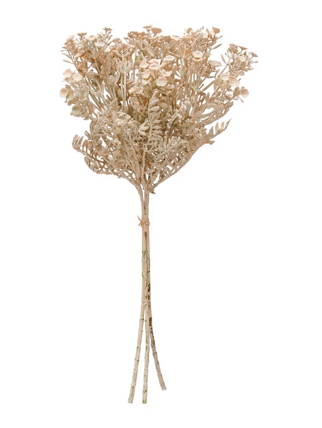 Painted Faux Leaf Bunch, Cream Color