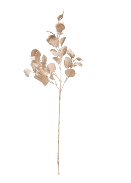 Faux Painted Eucalyptus Leaf Pick