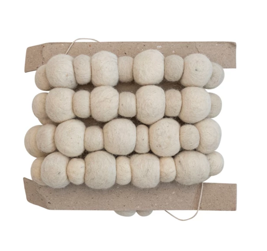 Wool Felt Ball Garland