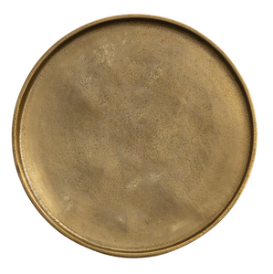Antique Gold Decorative Cast Aluminum Tray