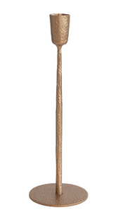 Hand-Forged Hammered Metal Taper Holder
