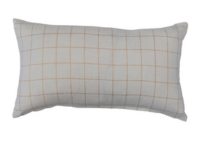 Lumbar Pillow w/ Grid Pattern