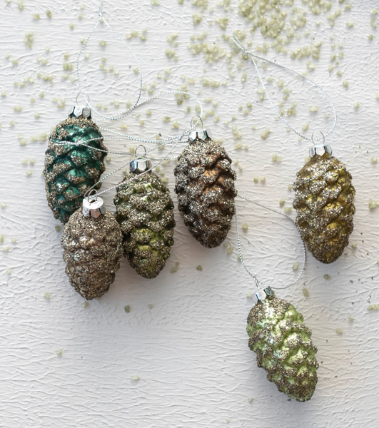 Glass Pinecone Ornament