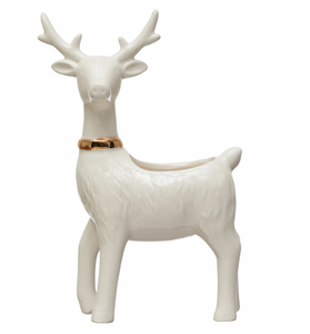 Stoneware Reindeer Planter