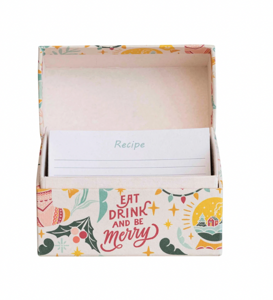 Holiday Recipe Box w/ Recipe Cards