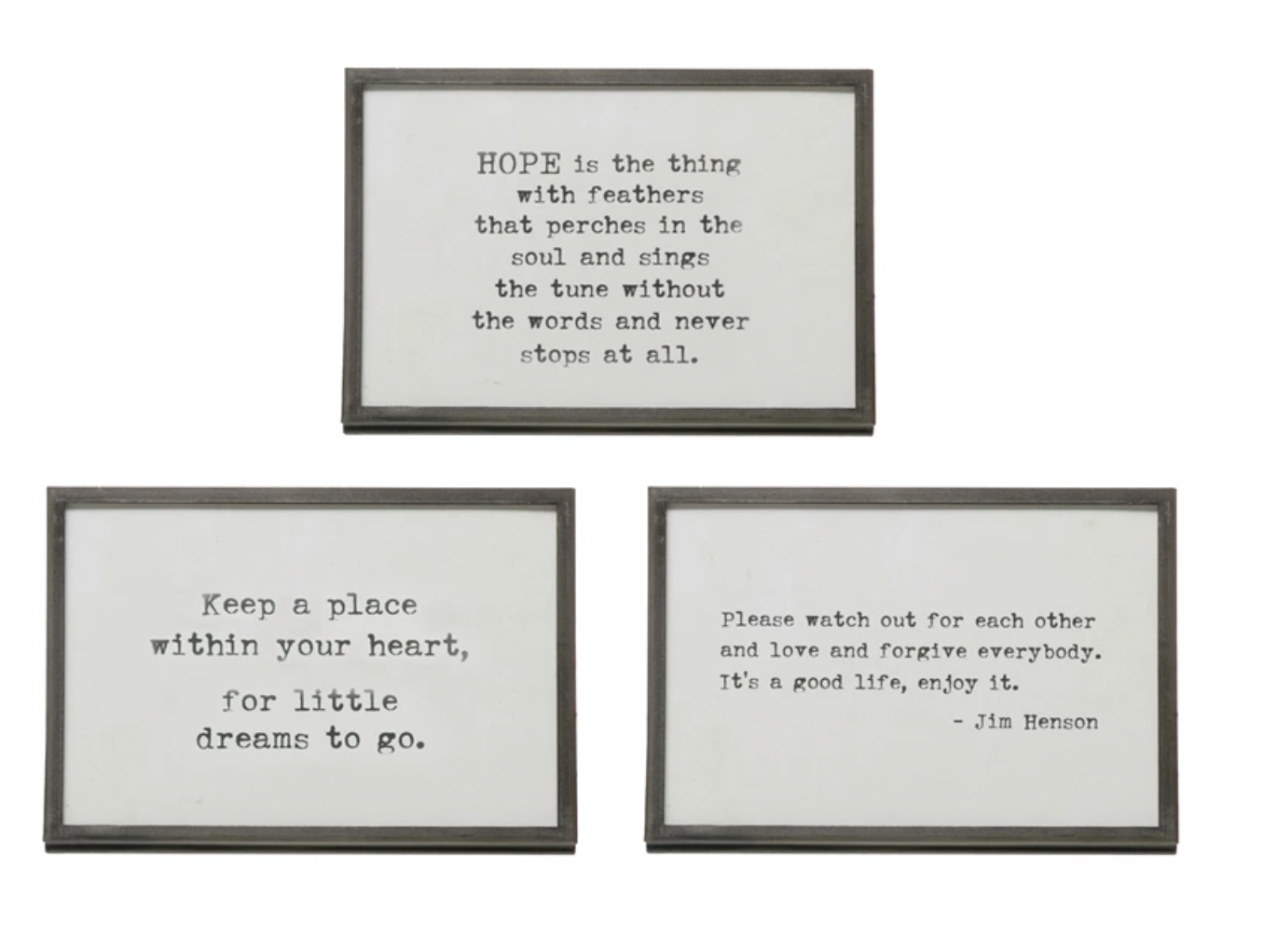 Framed Easel w/ Saying