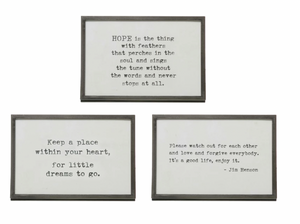 Framed Easel w/ Saying
