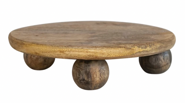 Hand-Carved Mango Wood Pedestal