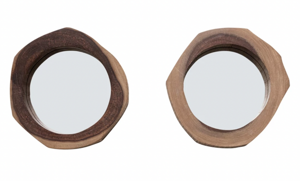 Framed Organic Shaped Wall Mirror