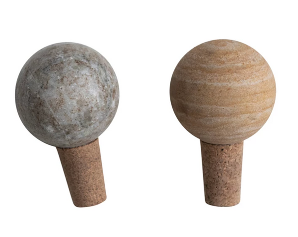 Marble & Cork Bottle Stopper