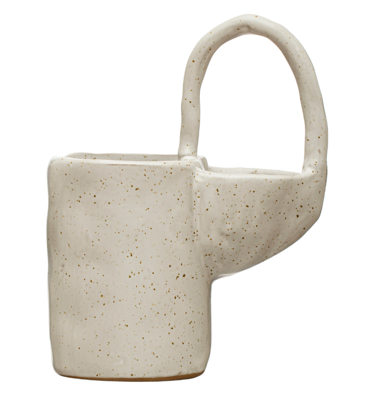 Stoneware Sponge & Brush Holder w/ Handle