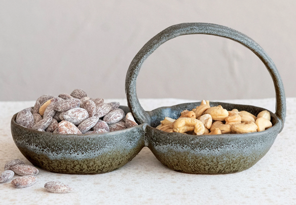 Stoneware Double Bowl