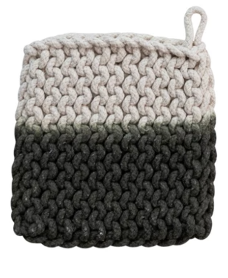 Cotton Crocheted Dip Dyed Pot Holder