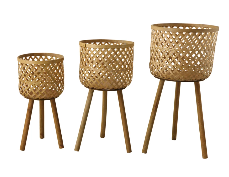 Bamboo Baskets w/ Legs