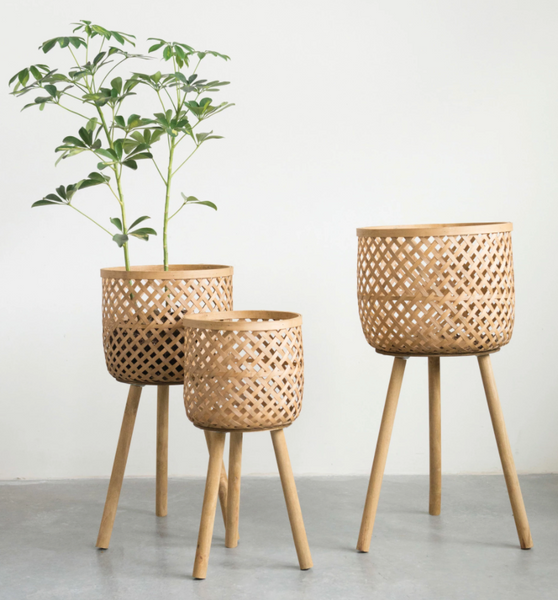 Bamboo Baskets w/ Legs