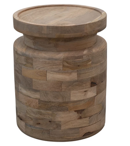 Round Wood Accent Table