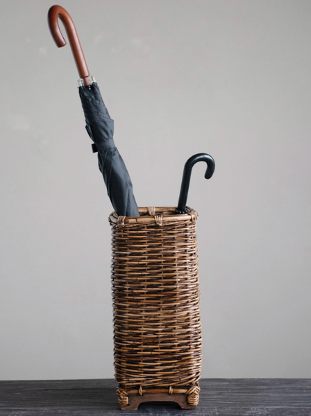 Hand-Woven Umbrella Basket