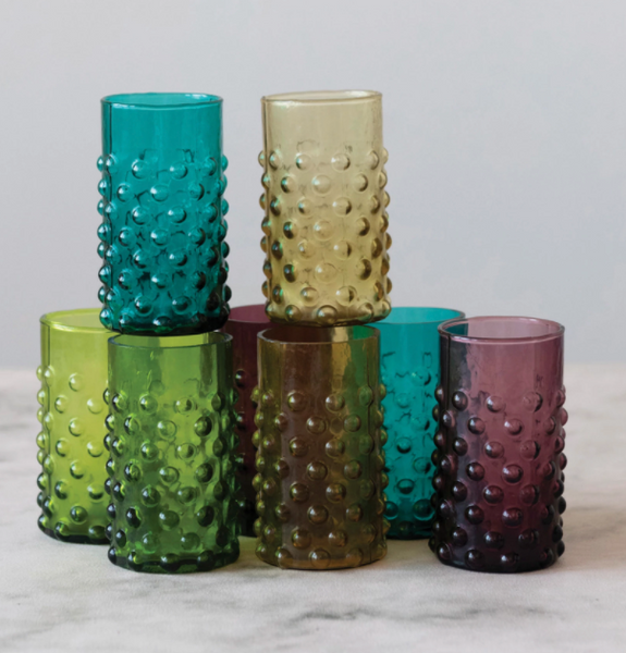 Hobnail Drinking Glass