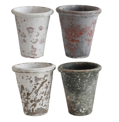 Distressed Clay Planters