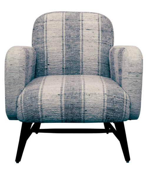 Cotton Dhurrie Striped Arm Chair