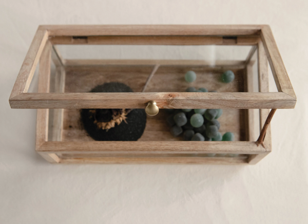 Mango Wood and Glass Display Box