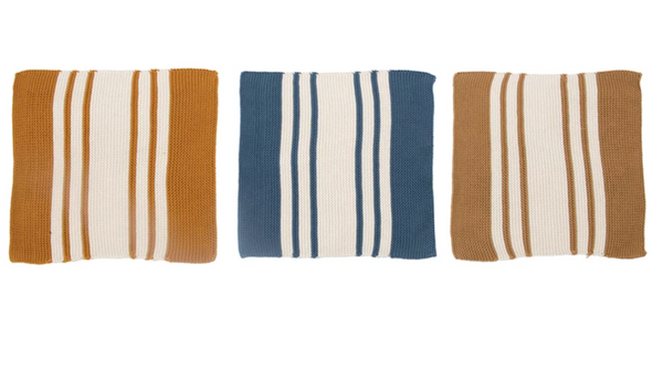 Cotton Knit Striped Dish Cloths