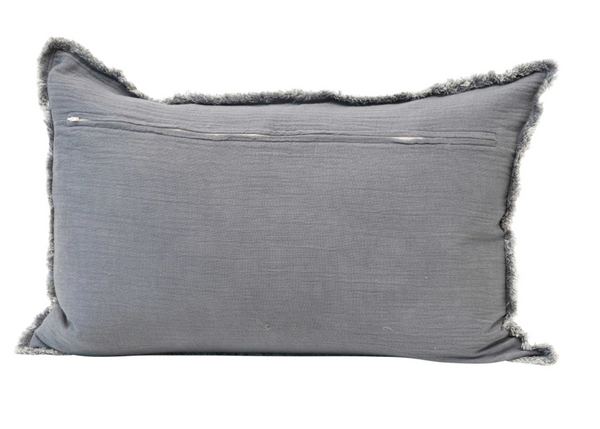 Dusty Blue Lumbar Pillow