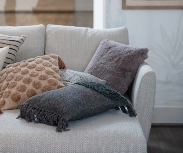 Lavender Lamb Fur Pillow