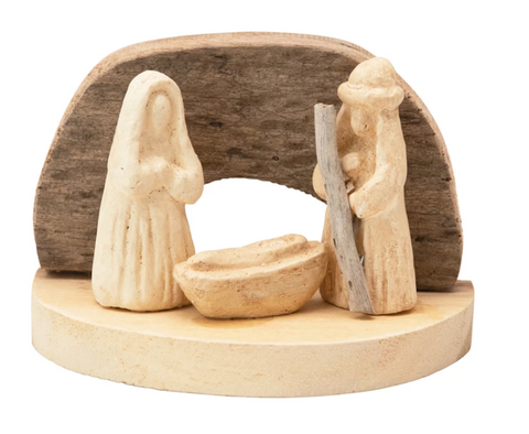 Wooden & Paper Mache Holy Family