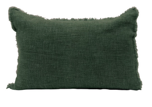 Dark Green Lumbar Pillow