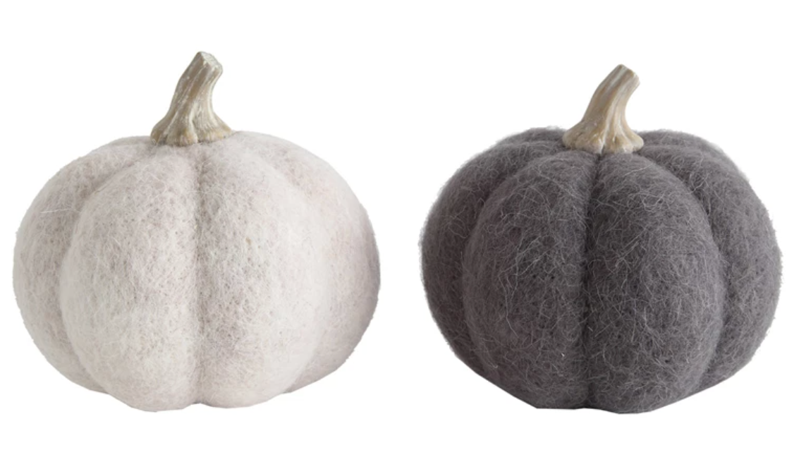Large Wool Felt Pumpkin