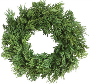 Faux Cedar Wreath
