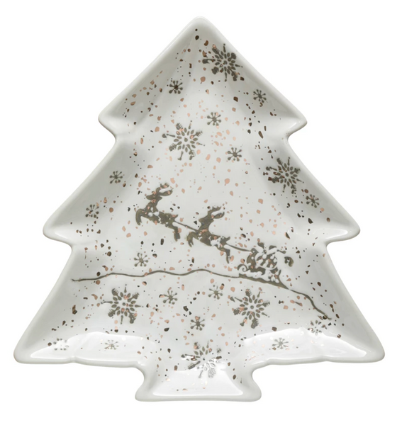 Hand-Stamped Tree Plate