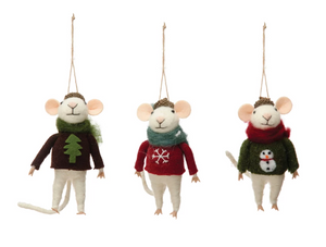 Mouse w/ Sweater Ornament
