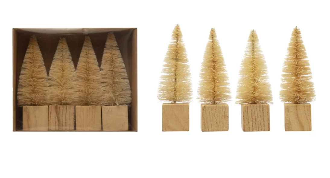 Neutral Sisal Bottle Brush Trees