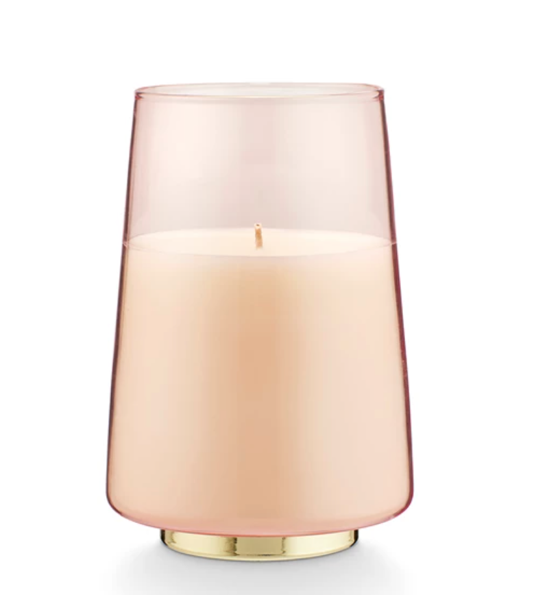 Pink Pine Glass Candle