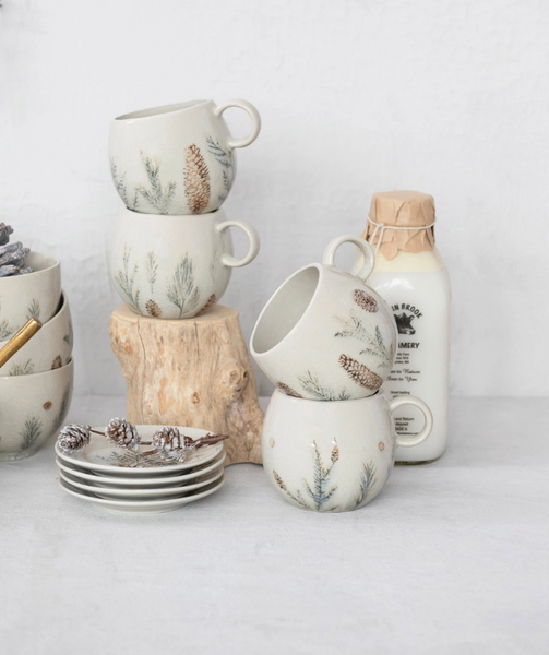 Debossed Stoneware Mug