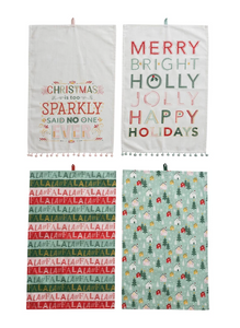 Holiday Print Tea Towel