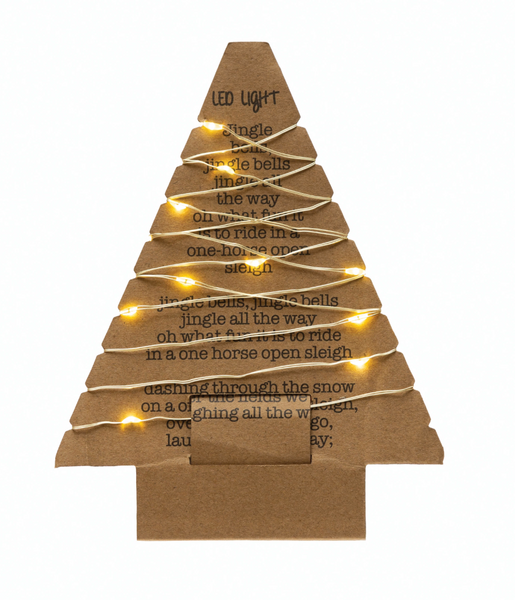 LED String Lights on Tree Shaped Paper Card