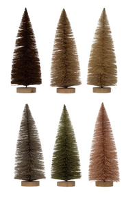 Large Sisal Bottle Brush Tree with Wood Base
