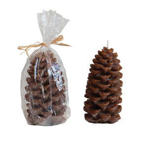 Unscented Pinecone Shaped Candle