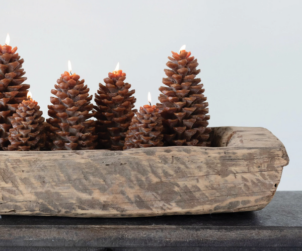 Unscented Pinecone Shaped Candle