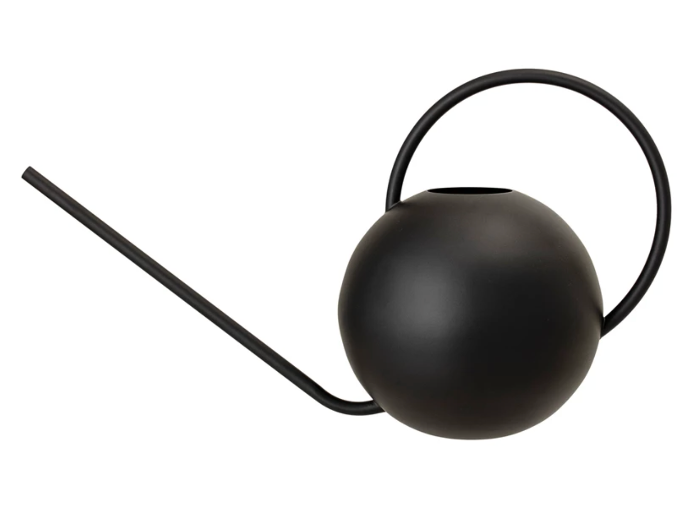 Round Black Watering Can